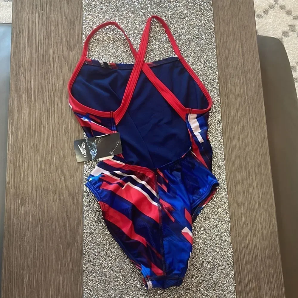 Speedo Women's Reigning‎ Light Flyback One Piece swimsuit size 30 nwt